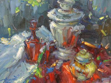 Самовар в саду