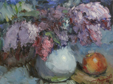 Сирень и яблоко №2
