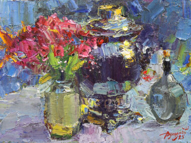 Самовар и флоксы