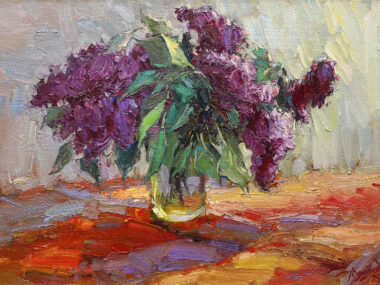 Сирень на красном Сирень на красном